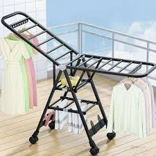 Foldable Heavy-Duty Clothes Drying Rack with Wheels – Portable Laundry Drying Stand