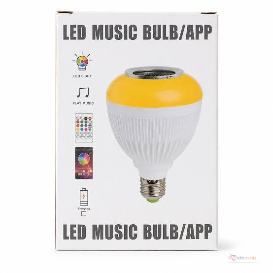 Music Bulb – LED Light Bulb with Bluetooth Speaker for Colourful Lighting, Music & Home Entertainment