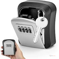 Wall-Mounted Key Lock Box with 4-Digit Combination Lock – Secure Key Safe for Home, Airbnb, Rental Properties & Offices