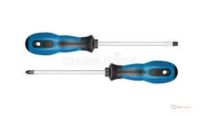 Star & Flat Screwdriver Set Magnetic Tip Non-Slip Handle for Home Repairs