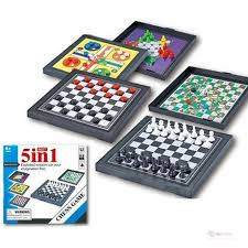 Family Game 5-in-1 – Multi-Game Board Set for Kids & Family Indoor Entertainment, Group Play & Fun