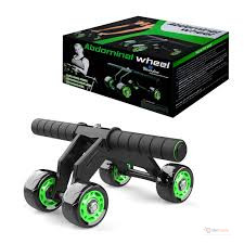 Four Wheel Ab Roller – Abdominal Wheel & Ab Power Stretch Roller for Core, Abdominal & Home Workouts