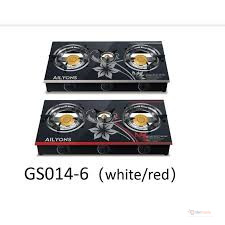 AILYONS 3 Burner Glass Top Gas Cooker – Tempered Glass Tabletop Stove with Auto Ignition