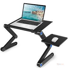 Adjustable Laptop Stand with Cooling Fan and Mouse Pad – Portable Laptop Desk for Work and Study