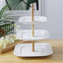 3-Layer Ceramic Cake Stand – Elegant Tiered Cake and Dessert Serving Display
