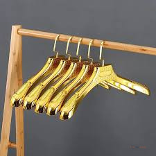 10-Piece Gold-Colored Clothes Hangers – Stylish Clothing Hangers for Wardrobe, Bedroom, Closet & Home Organisation