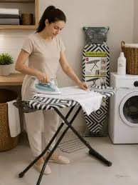 Foldable Metallic Ironing Board – Compact Ironing Board for Clothes, Laundry & Home Use