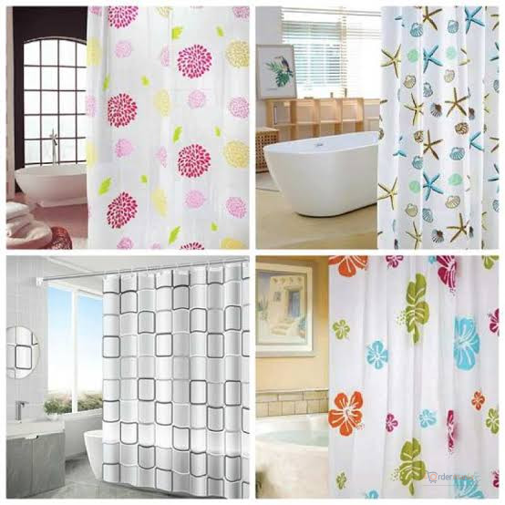 Waterproof Shower Curtain 180×200CM – Bathroom Shower Partition Curtain for Home, Rental & Everyday Bathing