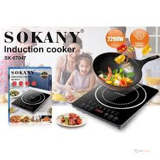 Sokany Single Plate Induction Cooker 2200W | Digital Touch Control Electric Hot Plate