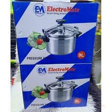Electromate Manual Pressure Cooker 9L – Large Cooking Pot