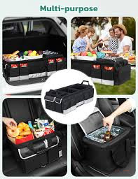 Heavy Duty Large Capacity Car Boot Organizer – Foldable Car Trunk Storage Box for Organising Vehicle Accessories & Essentials