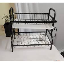Executive Marble 2 Layer Dish Rack – Elegant Kitchen Dish Organizer