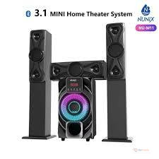 Nunix 3.1CH NU-M1 Home Theater Speaker System – Bluetooth Subwoofer with USB, SD Card and FM Radio | OrderMania Kenya