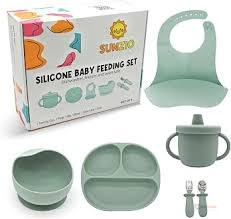 Silicone Baby Feeding Set – Baby Mealtime Feeding Essentials for Easy Everyday Feeding