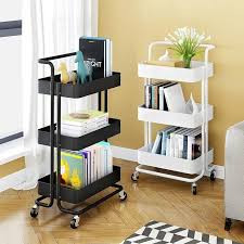 3-Layer Storage Rack with Wheels – Rolling Utility Organizer for Kitchen, Bathroom, Bedroom, Office & Home