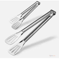Stainless Steel Kitchen Tongs for Cooking Serving BBQ & Grilling