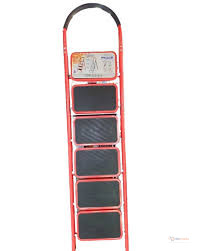 5-Step Steel Folding Ladder – Foldable Step Ladder for Home, Office, Cleaning, Storage & General Household Use