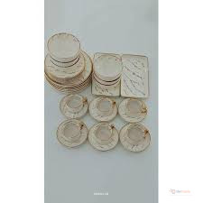 Elegant European Porcelain 32pcs Dinner Set – Plates & Soup Bowls