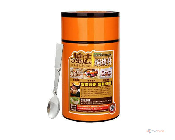800ml Insulated Food Flask With Spoon – Portable Lunch Container