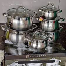 Edenburg 6-Piece Stainless Steel Cookware Set – Kitchen Cooking Pots for Everyday Home Cooking