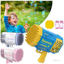 60-Hole Rocket Launcher Bubble Gun Toy – Kids Bubble Blaster for Outdoor Play, Parties & Fun Bubble Activities