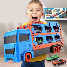5-in-1 Kids Container Truck Expandable Up to 164.5cm – Fun Construction Truck Toy for Children