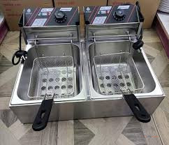 Nunix Double Tank 6+6L Deep Fryer – 12L Stainless Steel Electric Fryer for Chips, Chicken, Snacks & Commercial Kitchen Use