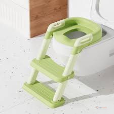 Kids Potty Training Toilet Seat with Step Ladder – Anti-Slip Steps & Soft Cushion Toilet Trainer for Toddlers