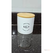 Salt Canisters | Kitchen Salt Storage Container for Easy Seasoning & Organisation