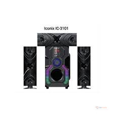Iconix IC-3101 3.1 CH Super Bass Sound System – Bluetooth, FM Radio & USB Home Audio System