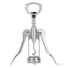 Heavy Duty Stainless Steel Corkscrew Wine Opener – Manual Bottle Opener for Home, Bar & Entertaining
