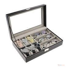 9-Slot Leather Watch & Eyeglasses Organizer Box – 6 Watch Slots and 3 Glasses Slots | OrderMania Kenya