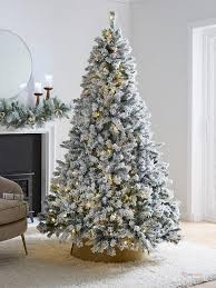 7FT (2.1M) Snow Flocked Christmas Tree with 3000 Leaves – Artificial Snowy Christmas Tree
