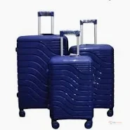 3-in-1 Unbreakable PP Suitcase Set – 3-Piece Travel Luggage with 360° Spinner Wheels & Telescopic Handle