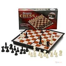 Brains Chess Magnetic Foldable Board Game – Educational Strategy Chess Set for Kids & Adults, Portable Travel-Friendly Intelligence Game