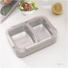 2 Grid Food Flask 850ml – BPA-Free Plastic & Stainless Steel
