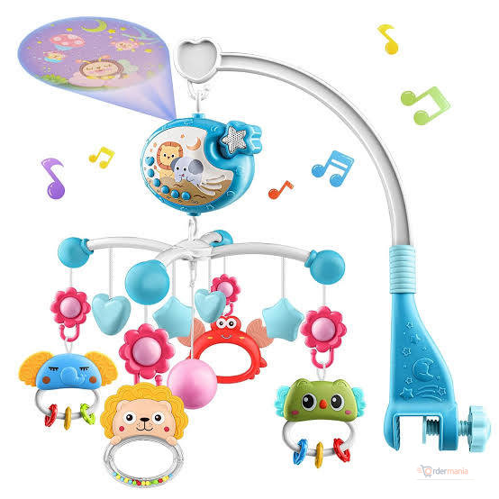 Musical Mobile Baby Bell – Rotating Crib Mobile with Animal Toys, Projector and Lullabies | OrderMania Kenya