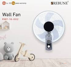 Rebune 16-Inch Wall Fan – Space-Saving Wall-Mounted Fan for Home and Office
