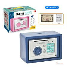 Electronic ATM Piggy Bank Safe Box for Kids – Smart Password Mini ATM Toy with Automatic Bill Scroll, Fingerprint Scanner & Music