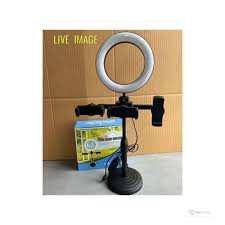 Double Phone Tripod with 6-Inch Ring Light – Adjustable Mobile Phone Stand for TikTok, Live Streaming, Vlogging & Content Creation
