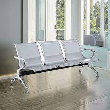 3-Link Non-Padded Waiting Bench – 3-Seater Office, Reception and Public Waiting Chair