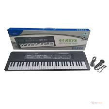 BIGFUN 61-Key Portable Electronic Keyboard Piano – Black/Pink Digital Musical Keyboard for Practice, Learning & Home Use