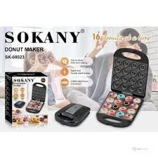 Sokany SK-08023 Donut Maker 16 Slots – Electric Non-Stick Mini Doughnut Machine for Home Baking, Parties & Small Businesses