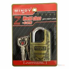 Mindy High Security Padlock Zinc Alloy Anti-Theft Lock with 3 Keys
