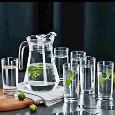 7-Piece Water Set with 1 Jug and 6 Glasses – Quality Drinkware Set for Home and Guests