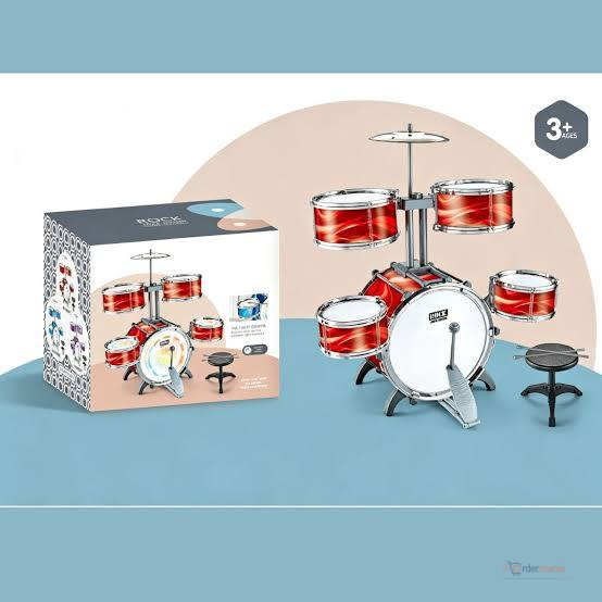 Kids Drum Set – Rock Jazz Toy Drum Kit with Cymbals, Drumsticks and Stool | OrderMania Kenya