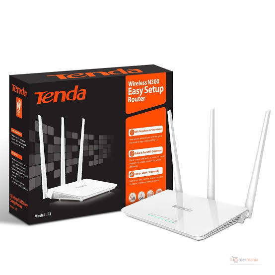 Tenda F3 300Mbps WiFi Router – Wireless Internet Router with 3 Antennas for Home & Office