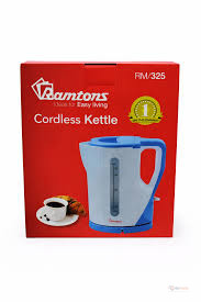 Ramtons RM/325 Cordless Electric Kettle 1.7L – 2200W Aqua White & Blue Kettle for Fast Everyday Water Boiling