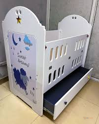 Baby Wooden Wardrobe & Chest of Drawers – Nursery Storage Cabinet