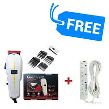 GEEMY 1021 Electric Hair Shaver & Clipper + Free 4-Way Power Extension Cable for Home & Barber Use
